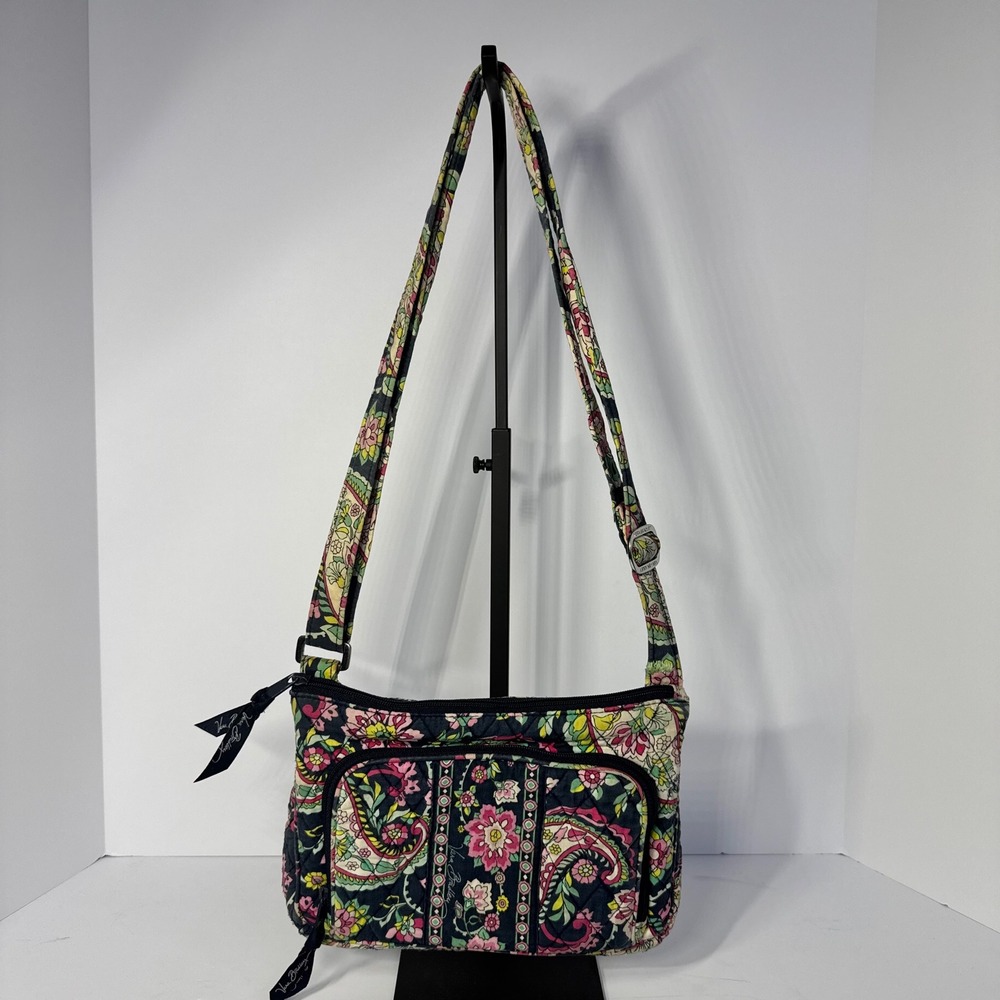 Vera Bradley Petal Paisley Quilted 100% Cotton Little Hipster Crossbody Bag 2015